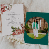 Boho Terracotta Floral Graduation Invitation