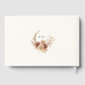 Boho Terracotta Floral Mariage Livre d'hôtes (Verso)