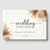 Boho Terracotta Floral Mariage Livre d'hôtes (Recto)