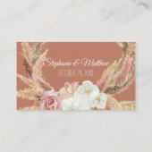 Boho Terracotta Floral Pampas Grass Place Cartes (Dos)