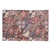 Boho Terracotta Floral Pattern Pillow Case Set Kussensloop (Achterkant-Links)
