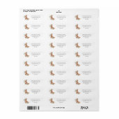 Boho Terracotta Floral Return Address Label (Full Sheet)