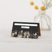 Boho Terracotta Floral Wildflower Zwarte Huwelijk (Voorkant)