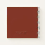 Boho Terracotta Florals Baby shower Livre d'or (Dos)