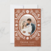 Boho Terracotta foto Dank u kaart (Voorkant)