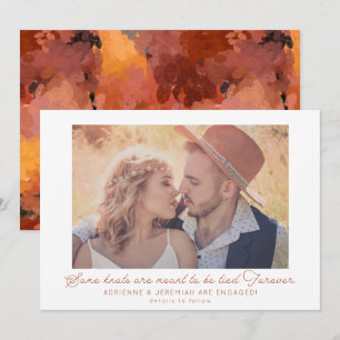 Boho Terracotta Foto Verloving Aankondiging