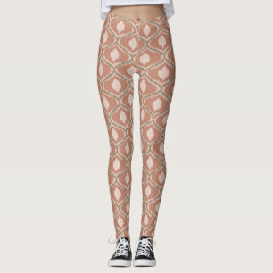 Boho Terracotta Geometrisch Patroon Leggings