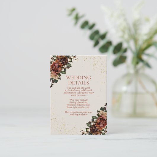 Boho terracotta groen Details Behuizing Kaart (Staand voorkant)