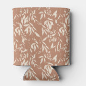 Boho Terracotta Hand Drawn Floral Wedding Custom Blikjeskoeler (Achterkant)