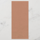 Boho terracotta huwelijksmenu menu (Achterkant)