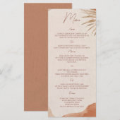 Boho terracotta huwelijksmenu menu (Voorkant / Achterkant)
