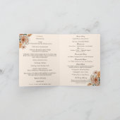 Boho Terracotta Lush Fall Floral Wedding Programme (Intérieur)
