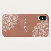 Boho Terracotta Mandala Aangepaste naam Case-Mate iPhone Case (Achterkant (horizontaal))