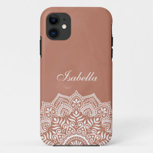Boho Terracotta Mandala Aangepaste naam iPhone 11 Hoesje