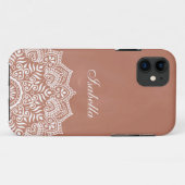 Boho Terracotta Mandala Aangepaste naam Case-Mate iPhone Case (Achterkant (horizontaal))