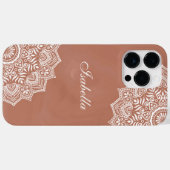 Boho Terracotta Mandala Aangepaste naam Case-Mate iPhone Case (Achterkant (horizontaal))