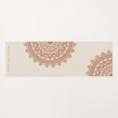 Boho Terracotta Mandala Aangepaste naam Yogamat (Achterkant (horizontaal))