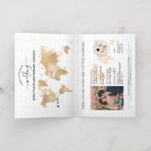 Boho Terracotta Mariage Passport Carte du monde Ha (Couchage intérieur)