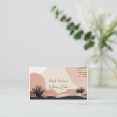 Boho Terracotta Méditerranée Carte de visite du dé (Debout devant)