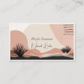 Boho Terracotta Méditerranée Carte de visite du dé (Devant)