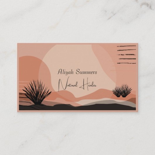 Boho Terracotta Méditerranée Carte de visite du dé (Devant)