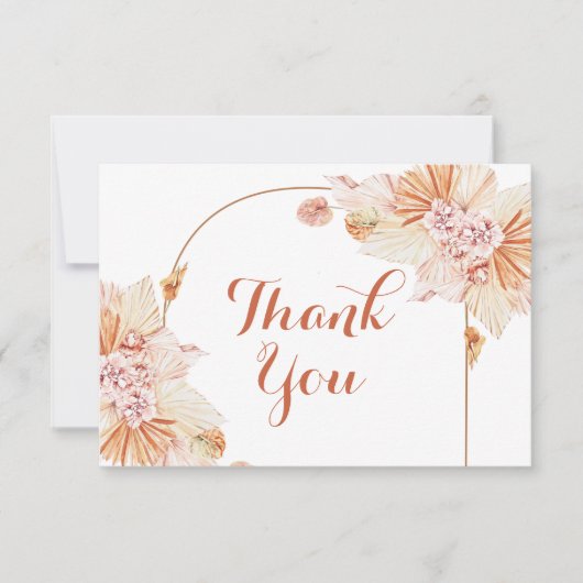 Boho Terracotta merci Note Cartes (Devant)