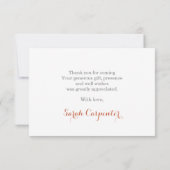 Boho Terracotta merci Note Cartes (Dos)