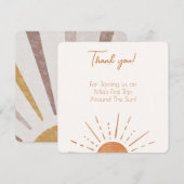 Boho Terracotta Oranje Birthday Dank je wel Kaart (Voorkant / Achterkant)