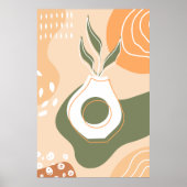 Boho Terracotta Organiques Formes Vase Affiches (Devant)