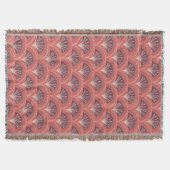 Boho Terracotta Palmventilator Schulp Deken (Voorkant)