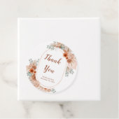 Boho Terracotta Pampas Gras Bruiloft Bedankjes Labels (In situ)