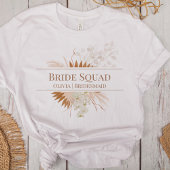 Boho Terracotta Pampas Gras Orchidee Bruidsmeisjes T-shirt