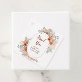 Boho Terracotta Pampas Grass Birthday Bedankjes Labels (In situ)