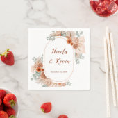 Boho Terracotta Pampas Grass Wedding Servet (Insitu)