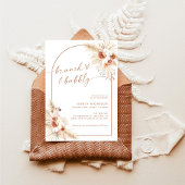 Boho Terracotta Pampas Invitation de Brunch de mar