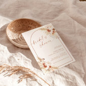 Boho Terracotta Pampas Invitation Fête des mariées