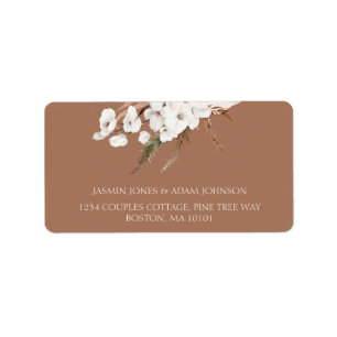 Boho Terracotta Pampas Mariage Étiquette