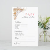 Boho Terracotta Predications & Advice Baby shower (Staand voorkant)