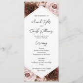 Boho Terracotta Programme de cérémonie de Mariage (Devant)