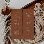 Boho Terracotta Programme de mariage