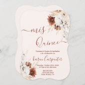 Boho Terracotta Quinceanera Invitation (Devant / Derrière)