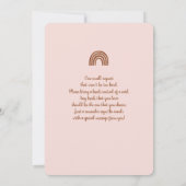 Boho Terracotta Rainbow Baby shower Invitation (Dos)