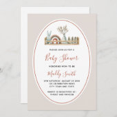 Boho Terracotta Rainbow Baby shower Kaart (Voorkant / Achterkant)