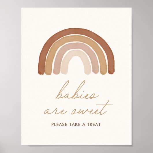 Boho Terracotta Rainbow Baby's zijn zoet gebaar Poster (Voorkant)
