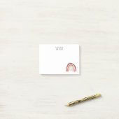 Boho Terracotta Rainbow Post-it® Notes (Op bureau)