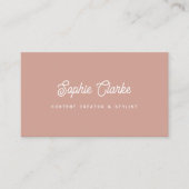Boho Terracotta | Retroscript met QR-code Visitekaartje (Voorkant)