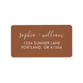 Boho Terracotta Return Address Labels (Voorkant)
