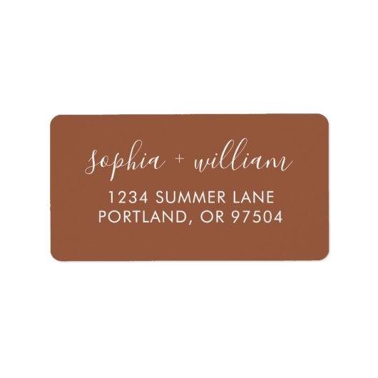Boho Terracotta Return Address Labels (Voorkant)