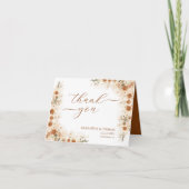 Boho Terracotta Roos Calla Lily Wedding Bedankt (Voorkant)