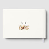 Boho Terracotta Rustic Floral Mariage Livre d'invi (Verso)